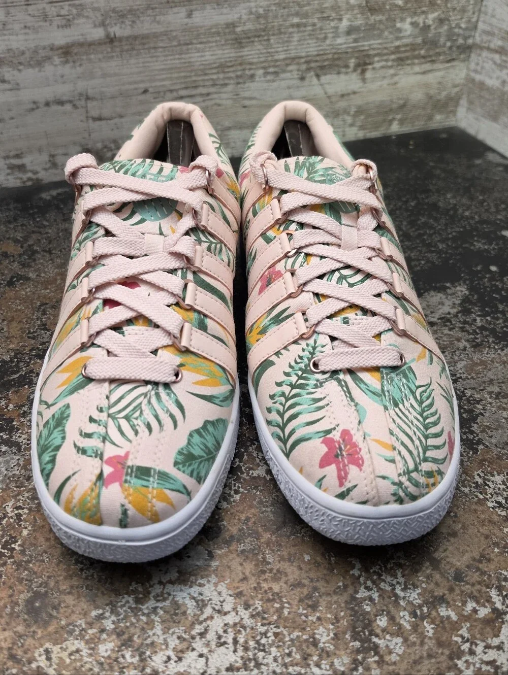 Mens K-Swiss Classic VN Shoes Sz 13 M Used VGC 06548-928-M Tropical Floral